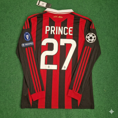 Kevin-Prince Boateng Milan 2009 2011 Retro Long Sleeve Jersey Maillot Trikot Maglia
