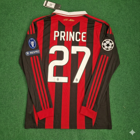 Kevin-Prince Boateng Milan 2009 2011 Retro Long Sleeve Jersey Maillot Trikot Maglia