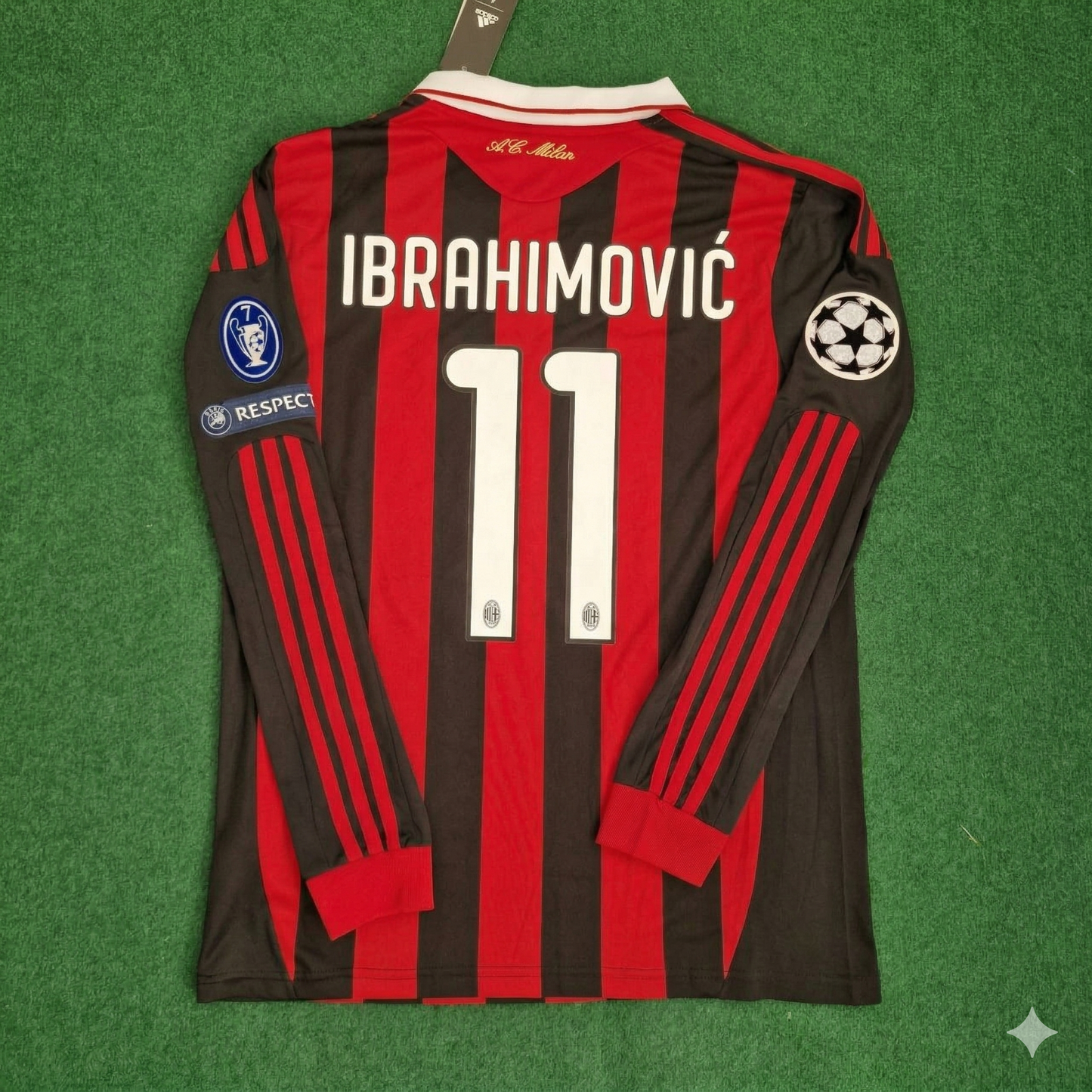 Zlatan Ibrahımovic Milan 2009 2011 Retro Long Sleeve Jersey Maillot Trikot Maglia