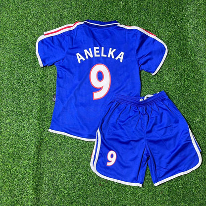 Nicolas Anelka 9- France EURO 2000 2002 Retro Kids Jersey