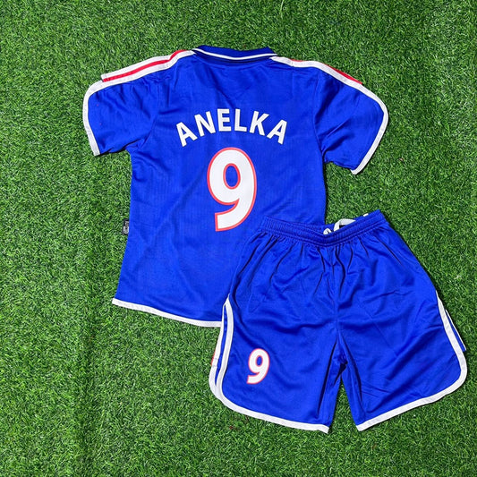 Nicolas Anelka 9- France EURO 2000 2002 Retro Kids Jersey