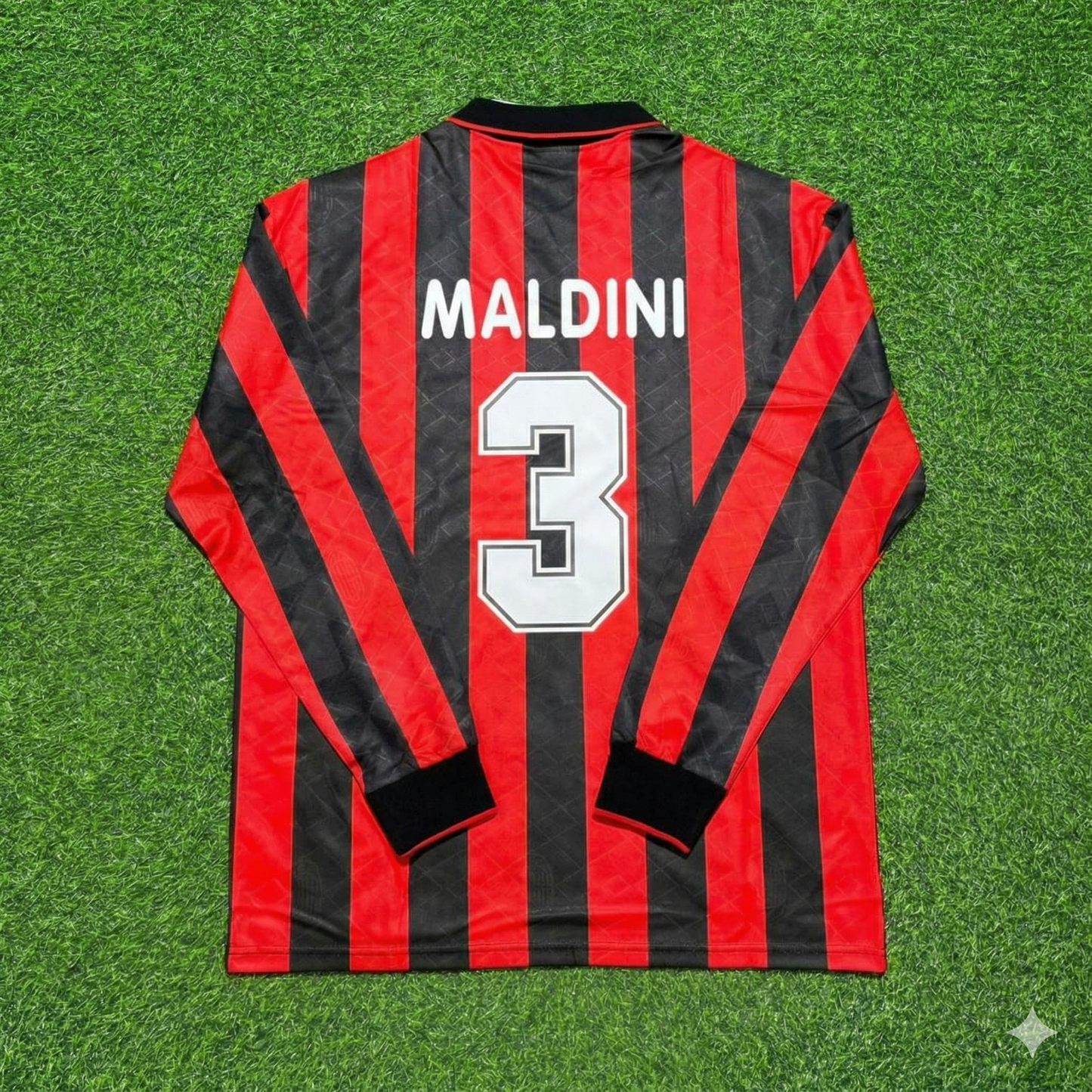 Paolo Maldini #3 AC Milan 1993 1994 Home Long Sleeve Retro Jersey
