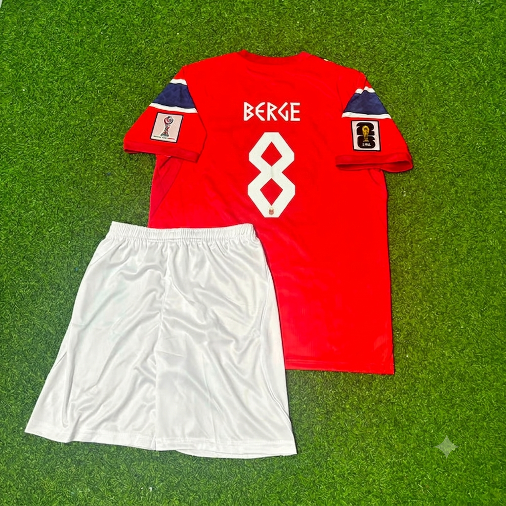 Sander Berge Norway 2026 World Cup Kids Football Jersey