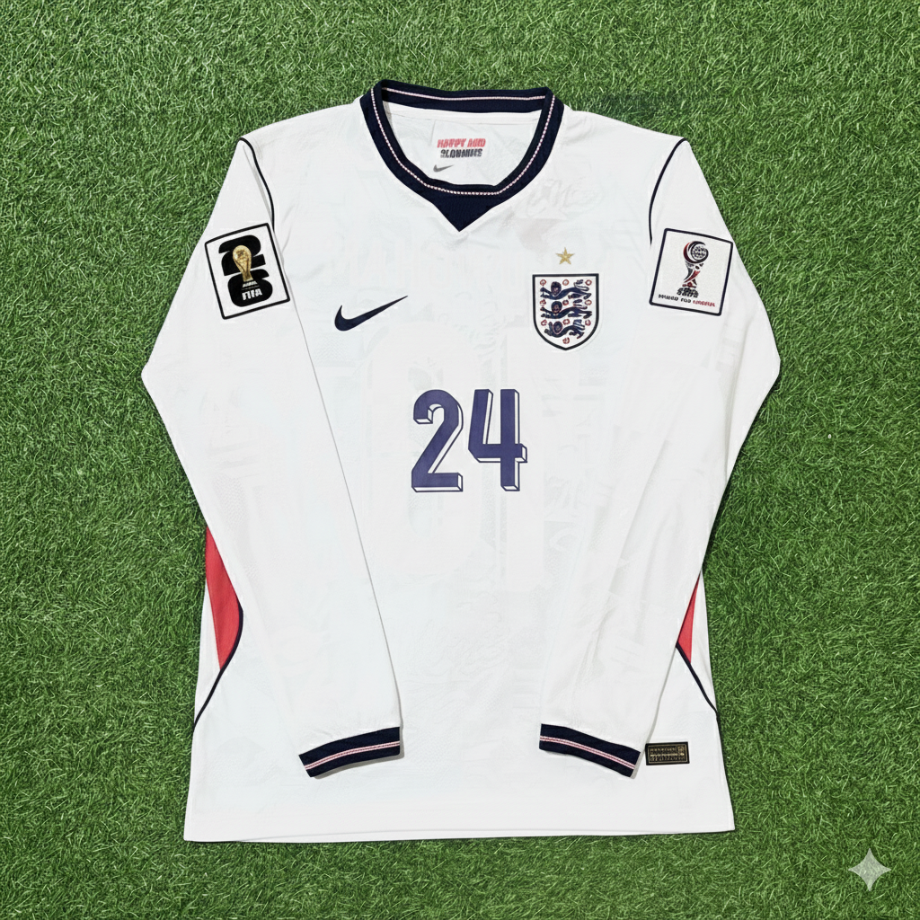 Cole Palmer 24- England 2026 World Cup Long Sleeve Kit Jersey Trikot Maillot