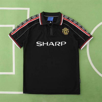 Manchester United F.C 1998 Season Black Away Retro Jersey Trikot Soccer Shirt