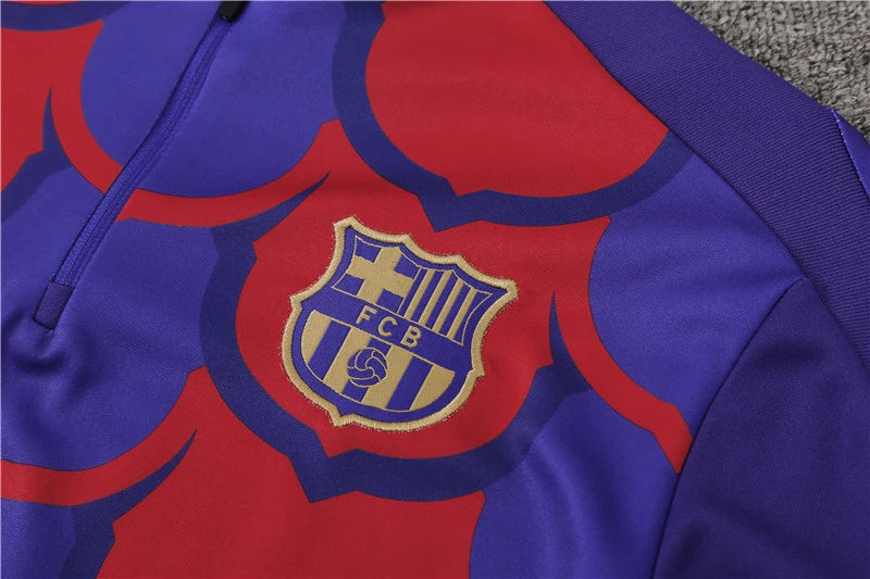 New season 2025 FC Barcelona Tracksuit  Red Blue Training Top Pack