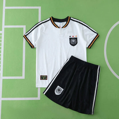 Germany Deutschland 1996 Home Retro Kids Kit Jersey KinderTrikot Maillot Enfant Soccer Shirt