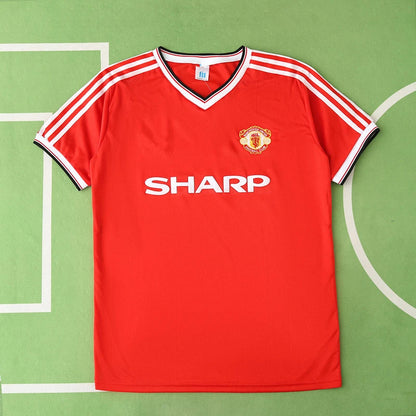 Manchester United F.C 1984 Season Home Red Retro Jersey Trikot Soccer Shirt