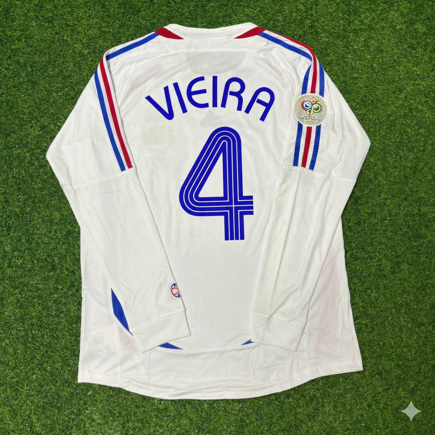 Patrick Vieira France 2006 World Cup Final Long Sleeve White Retro Kit