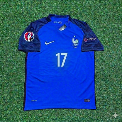 Maillot de foot rétro domicile Lucas Digne #17 France Euro 2016