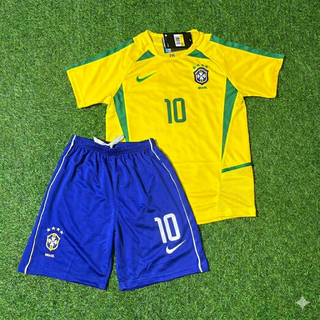 Zico 10- Brazil Retro Kids Football Jersey