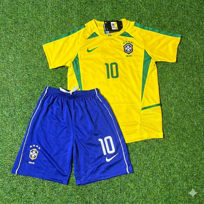 Zico 10- Brazil Retro Kids Football Jersey