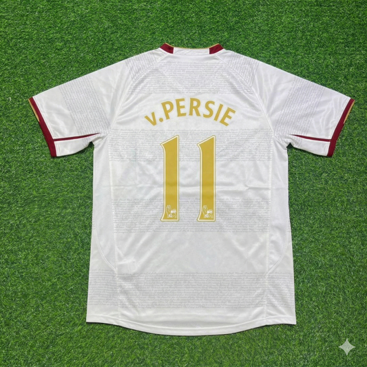 Robin van Persie #11 Arsenal 2004 2005 Away Retro White Jersey