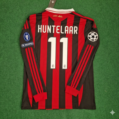 Klaas-Jan Huntelaar Milan 2009 2011 Retro Long Sleeve Jersey Maillot Trikot Maglia