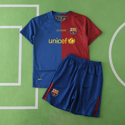 Barcelone 2009 Final Home Retro Kids Kit Jersey KinderTrikot Maillot Enfant Maillot de football