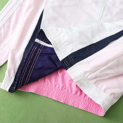 Germany Deutschland Double Sides Windbreaker - Reversible Jacket White Pink