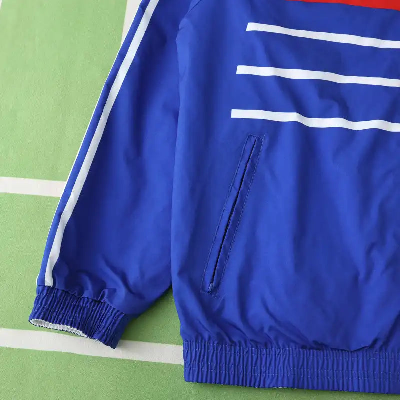 France Retro Vintage Double Sides Windbreaker - Reversible Jacket