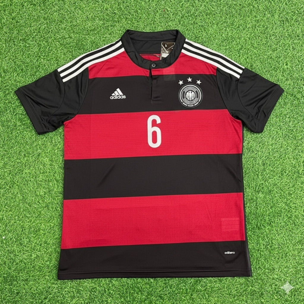 Sami Khedira Germany Deutschland 2014 World Cup Brazil Black Red Retro Jersey Trikot Soccer Shirt