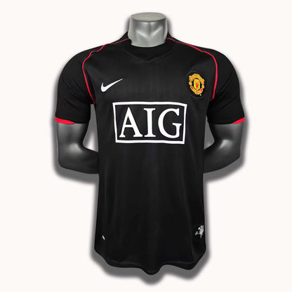 Manchester United BLACK AIG Short Sleeve Retro Football Jersey