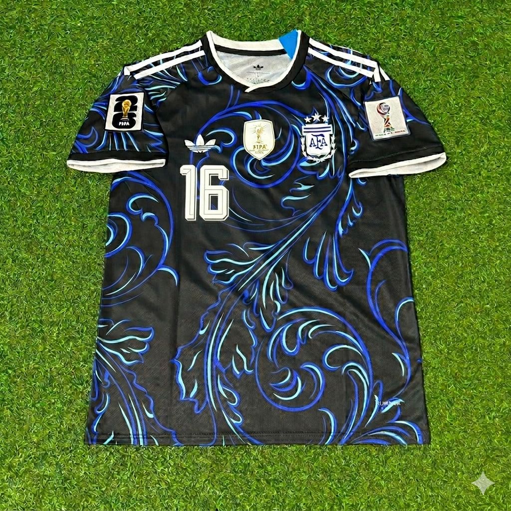 Thiago Almada #16 Argentina 2026 World Cup New Season Football Jersey Kit