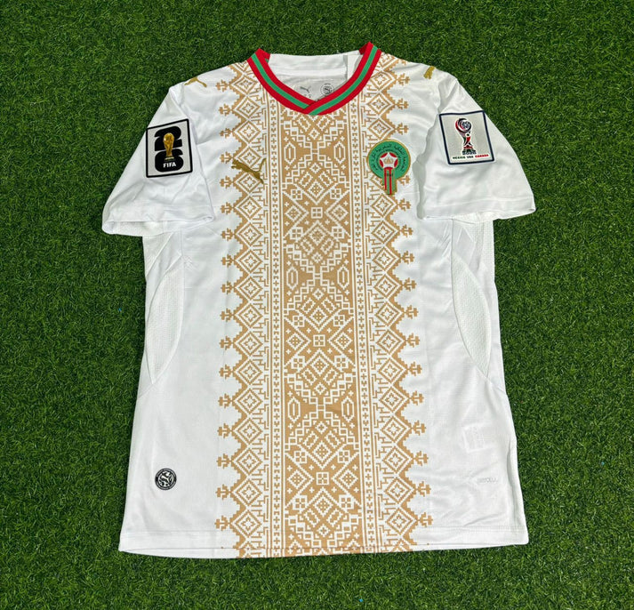 Ayyoub Bouaddi Morocco 2026 World Cup Away White Football Jersey