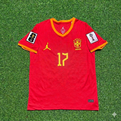 Fabinho 17# Brazil 2026 World Cup Red Jersey Trikot