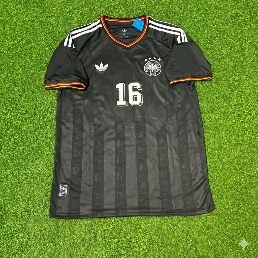 Philipp Lahm 16# Germany Black Retro Vintage Football Jersey