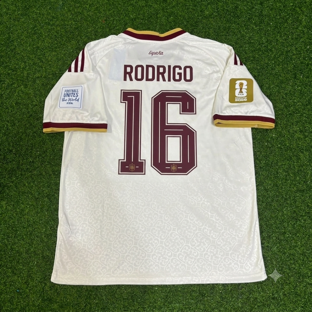 Rodri #16 Spain 2026 World Cup Away Jersey Trikot Maillot