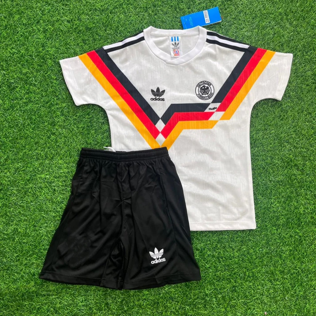 Andreas Brehme 3- Germany Deutschland Retro Kids 1990 World Cup Jersey - Deutschland Retro Kinder Trikot WM 1990 Soccer Shirt