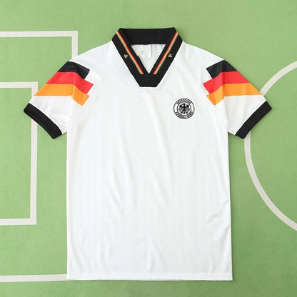 Germany Deutschland 1992 Season Home White Retro Jersey Trikot Soccer Shirt