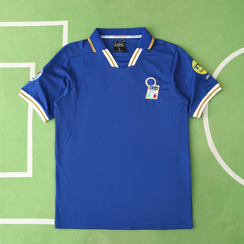 Italy 1996 Season Home Blue Retro Jersey Football Trikot