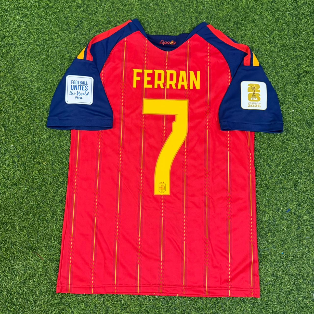 Ferrán Torres #7 Spain Two Star 2026 World Cup Champions Home Jersey Trikot Maillot