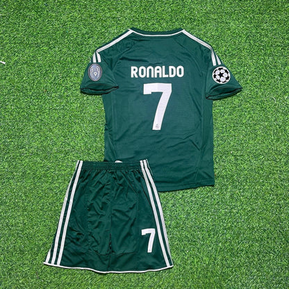 Cristiano Ronaldo CR7 Real 2012-2013 Retro Kids Green Jersey