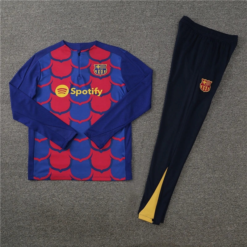 New season 2025 FC Barcelona Tracksuit  Red Blue Training Top Pack