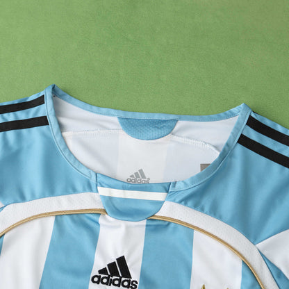 Carlos Tevez Argentina 2006 World Cup Retro Soccer Jersey Maillot Trikot