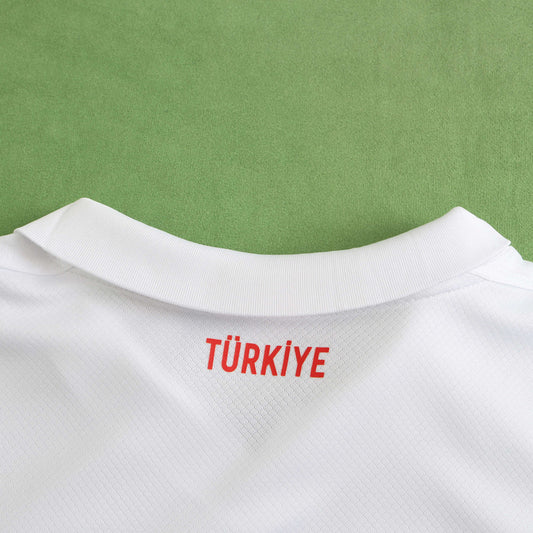 Turkiye Turkey UEFA 2024 Beyaz Deplasman Away Forma Football Jersey Maglia Trikot