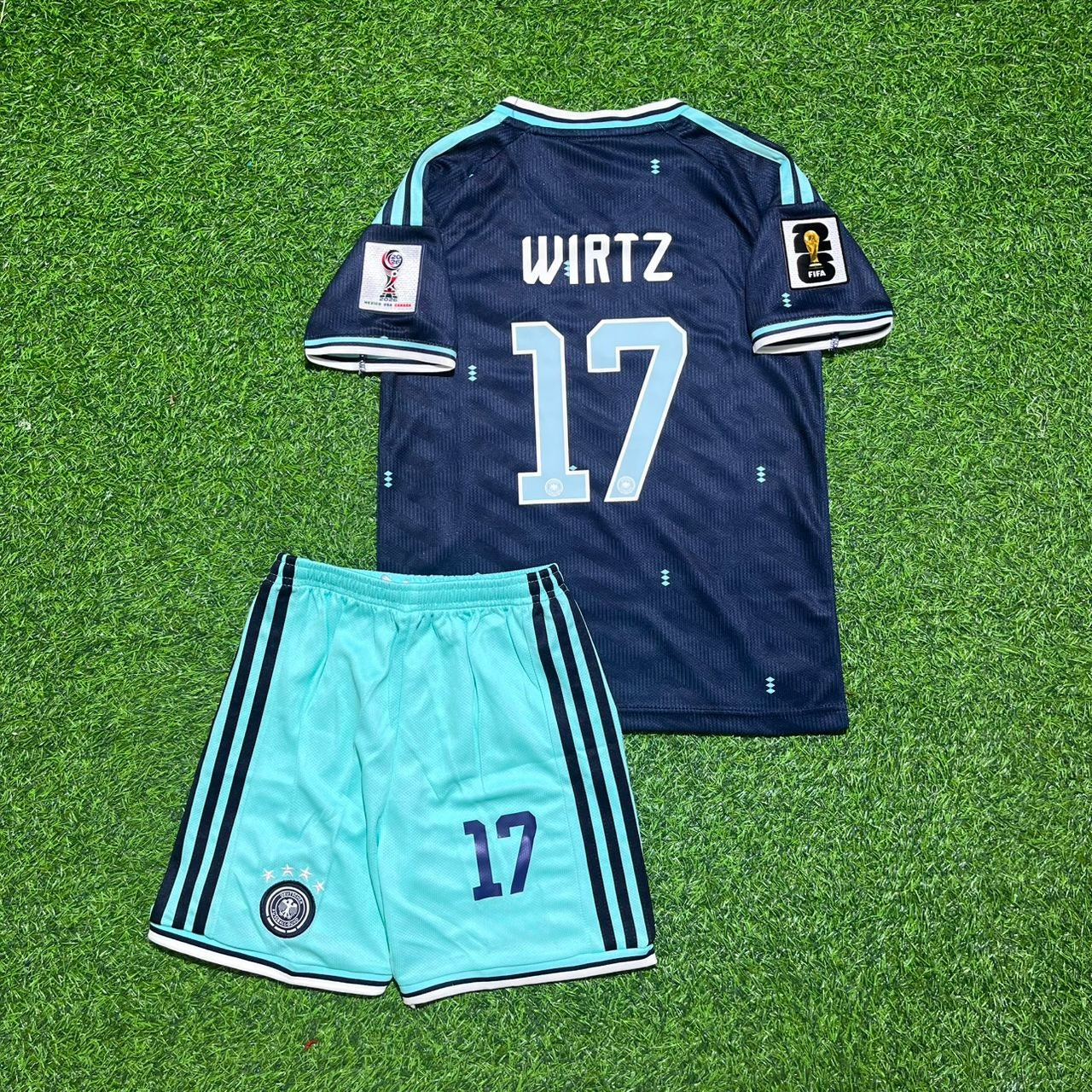 Florian Wirtz 17- Germany 2026 World Cup Kids  Football Jersey Kit