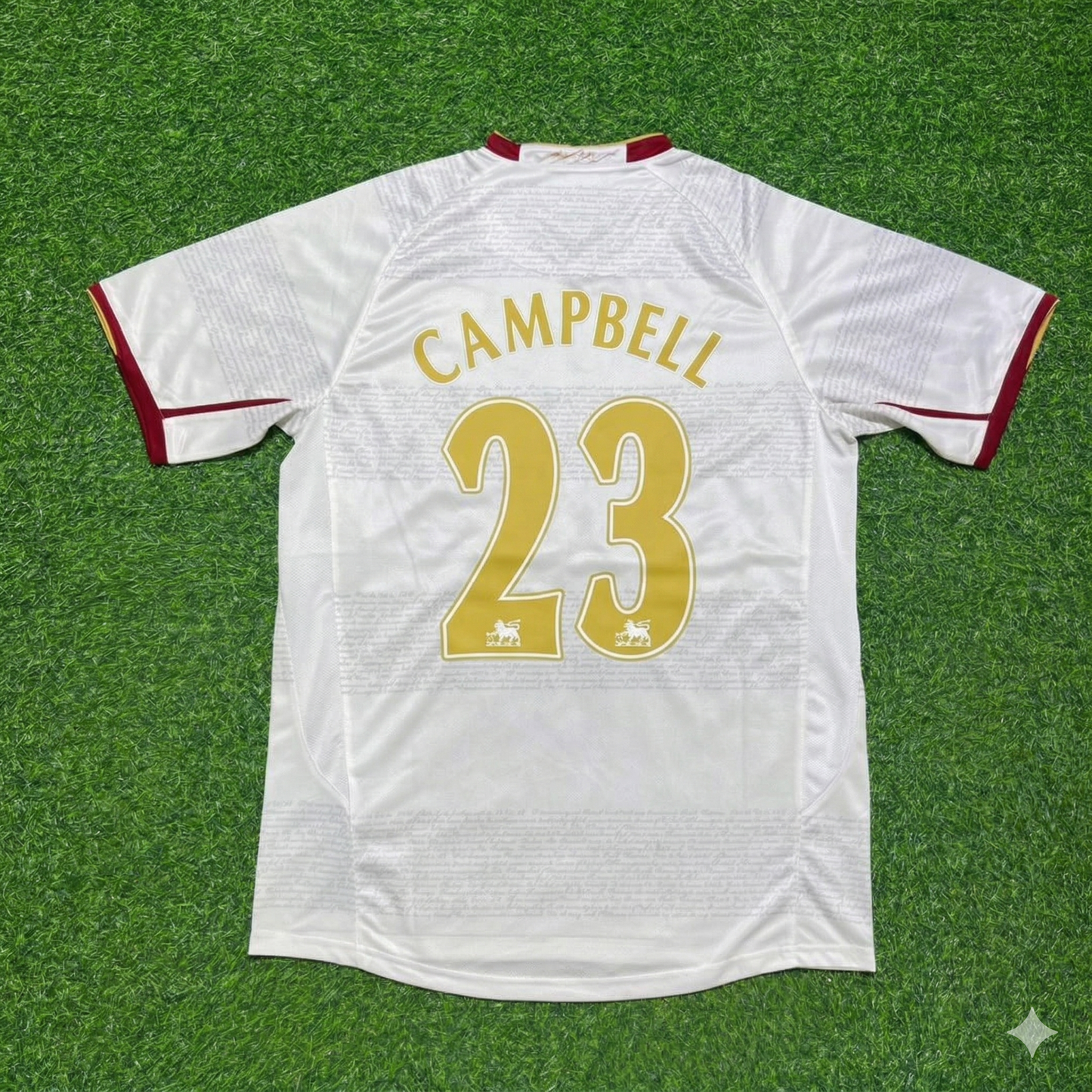Sol Campbell #23 Arsenal 2004 2005 Away Retro White Jersey
