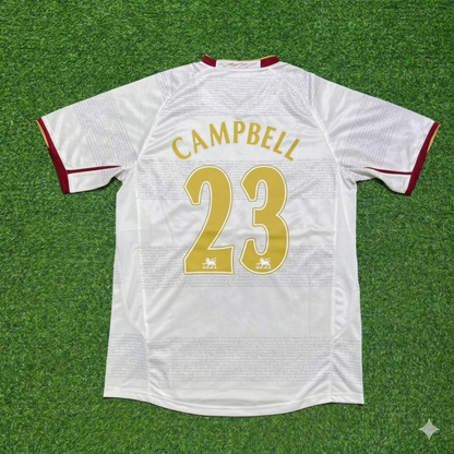 Sol Campbell #23 Arsenal 2004 2005 Away Retro White Jersey