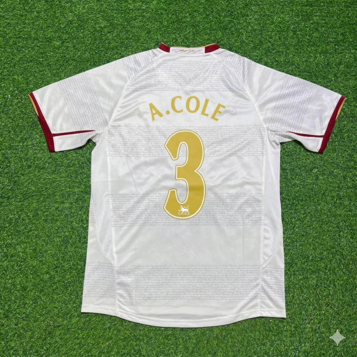 Ashley Cole #3 Arsenal 2004 2005 Away Retro White Jersey