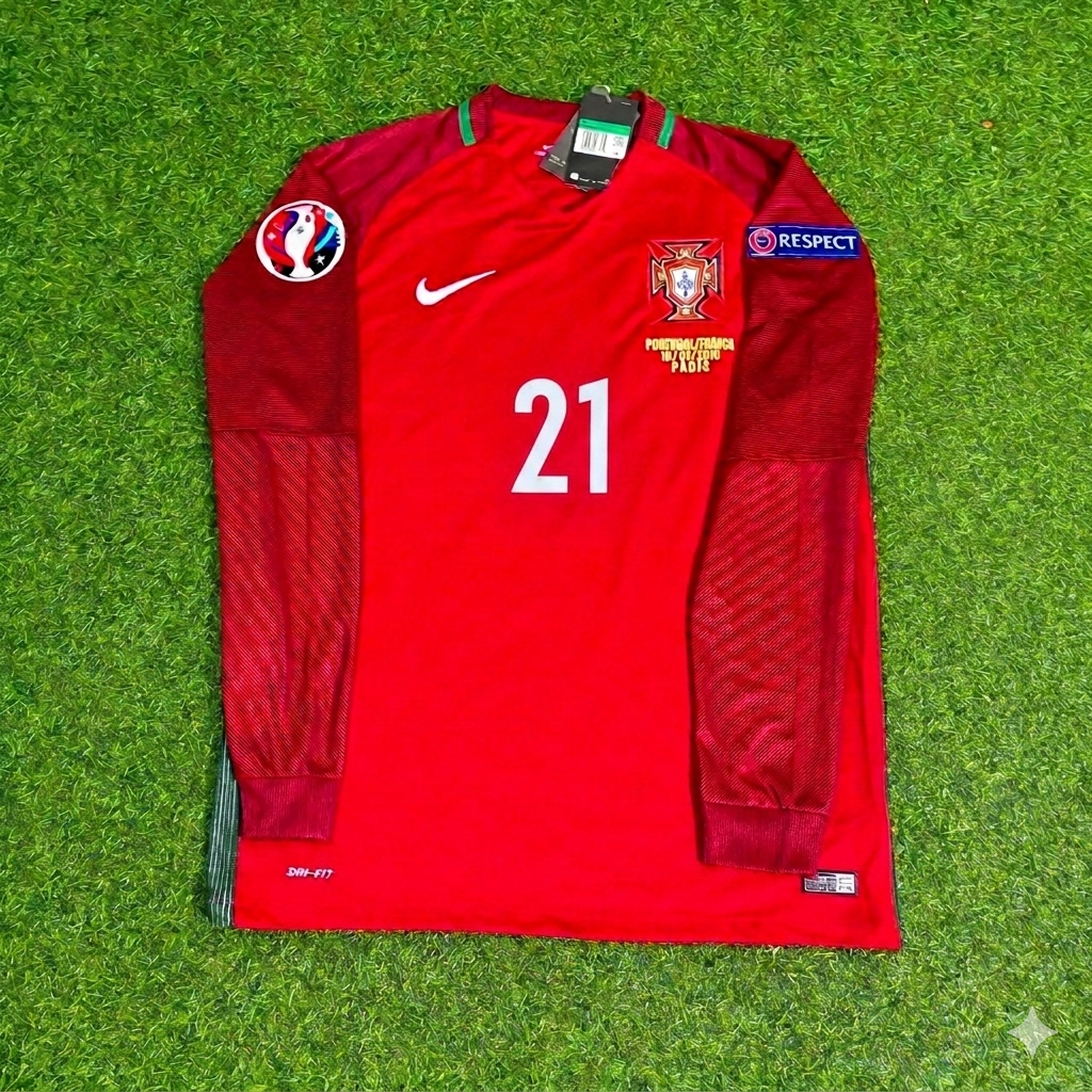 Cédric Soares 21- Portugal EURO 2016 Final Long Sleeve Retro Football Jersey