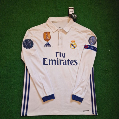 Cristiano Ronaldo 7- Madrid 2018 Retro Long Sleeve Jersey Trikot Maillot Soccer Shirt