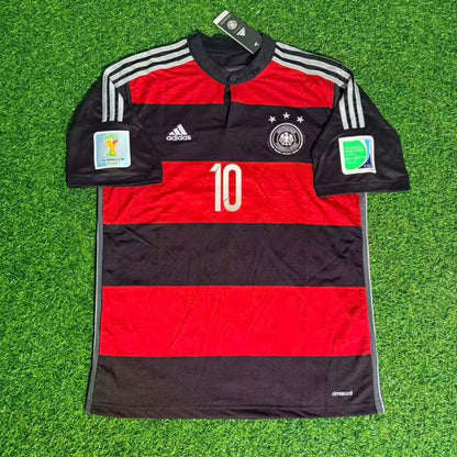 Julian Draxler Germany Deutschland 2014 World Cup Brazil Black Red Retro Jersey Trikot Soccer Shirt