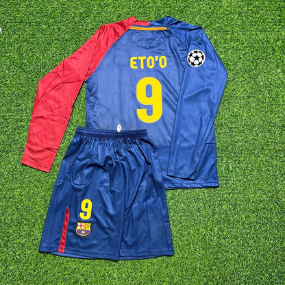 Samuel Eto'o #9 Barcelona 2009 Champions League Final Kids Retro Jersey