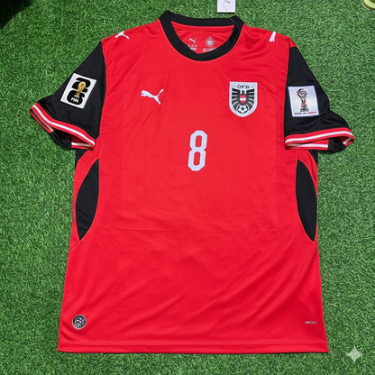 David Alaba 8- Austria 2026 World Cup Kit Jersey Trikot Maillot