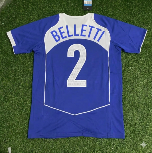 Juliano Belletti Brazil 2004 Blue Retro Football Jersey Kit