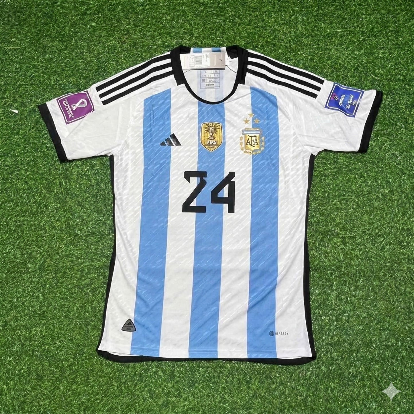 Enzo Fernandez 24- Argentina 2022 Qatar World Cup Champion Home Jersey Maillot Trikot Maglia Soccer Shirt