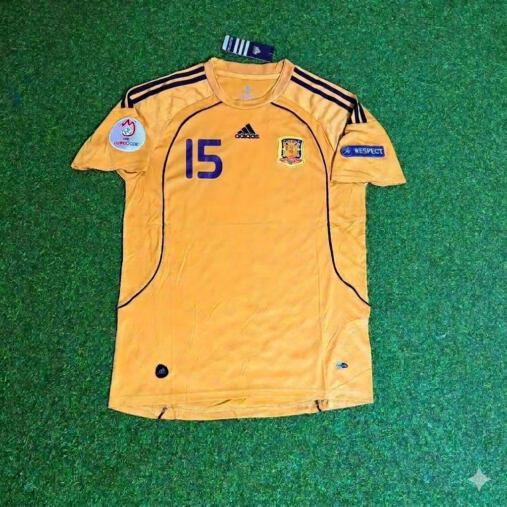 Sergio Ramos 15- Spain EURO 2008 Retro Football Jersey