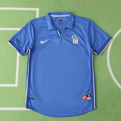 Italy 1998 Maglia Home Blue Retro Jersey Football Trikot