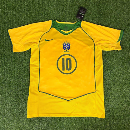 Alex de Souza 10– Brazil 2004–2006 Retro Kit Jersey – | Trikot | Maillot Soccer Shirt